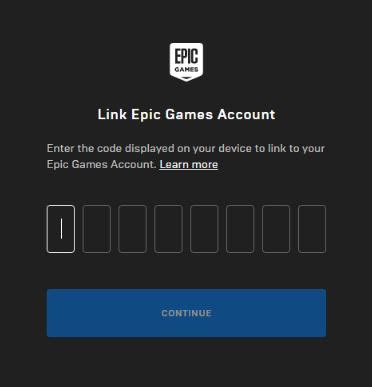 epic games activate account code